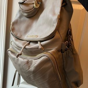 NWOT Steve Madden Beige Zipper Backpack